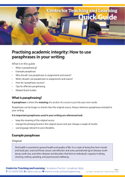 how to use paraphrases