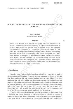 Doubt, Circularity, and the Moorean Response to the Sceptic