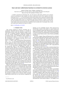 Inner and outer radial density functions in correlated two