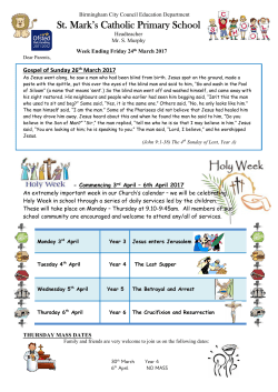 Newsletter - St. Mark`s Catholic Primary School