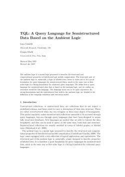 TQL: A Query Language for Semistructured Data Based