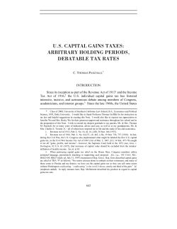 us capital gains taxes: arbitrary holding periods, debatable tax rates