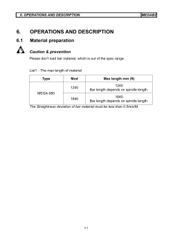 6. operations and description
