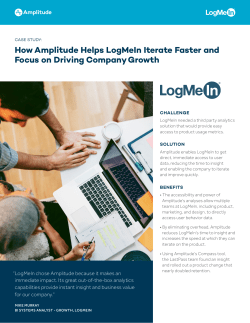 Use Case Amplitude helps LogMeIn iterate