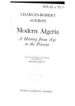 Modern Algeria - Graduate Institute of International and