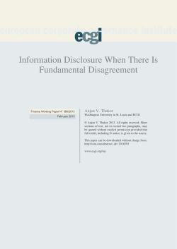 Information Disclosure When There Is Fundamental Disagreement