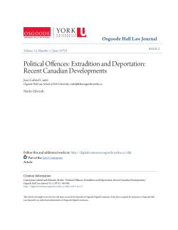 Political Offences: Extradition and Deportation