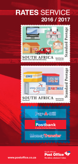 Postal Rates Brochure 2016-2017