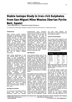 Stable Isotope Study in Iron-rich Sulphates from San Miguel Mine