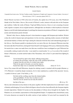 Derek Walcott, Omeros and Epic