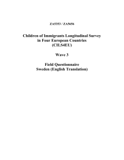 Children of Immigrants Longitudinal Survey in Four
