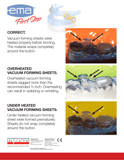 CORRECT. Vacuum forming sheets were heated properly before