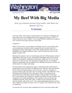 My Beef With Big Media