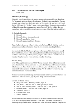 3.05 O`Mealy and Farrar Genealogies