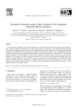 Parameter estimation using a direct solution of the