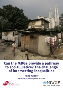 Can the MDGs provide a pathway to social justice?