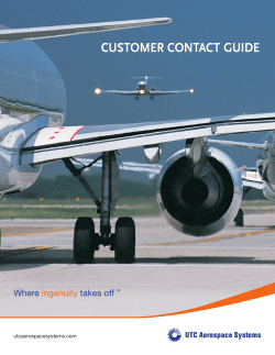 Customer Contact Guide - UTC Aerospace Systems