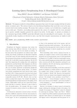 Learning Query Paraphrasing from A Monolingual Corpus