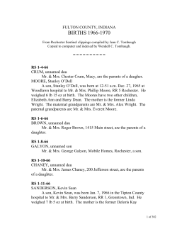 births 1966-1970 - Fulton County Public Library