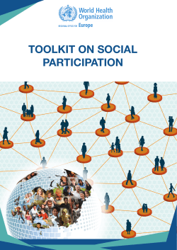 Toolkit on social partecipation - WHO/Europe