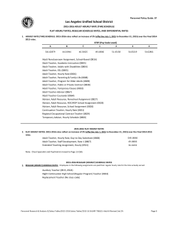 2015-16 SALARY TABLES.xlsx - Los Angeles Unified School District