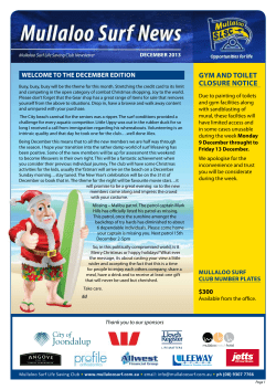 gym and toilet closure notice - Mullaloo Surf Life Saving Club