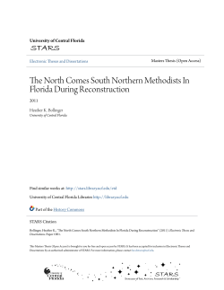 The North Comes South Northern Methodists In Florida