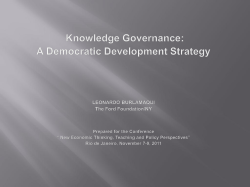 A Democratic Development Strategy - Multidisciplinary Institute for