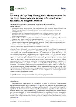 Accuracy of Capillary Hemoglobin Measurements for the Detection