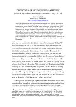 Propositional or Non-Propositional Attitudes?