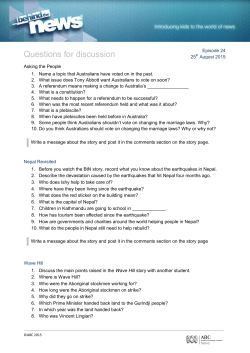 Questions for discussion