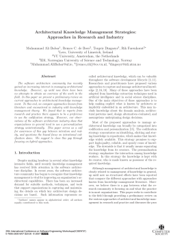 Architectural Knowledge Management Strategies