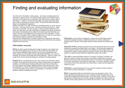 Finding and evaluating information