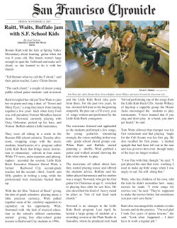 Raitt, Waits, Buffalo jam with SF School Kids