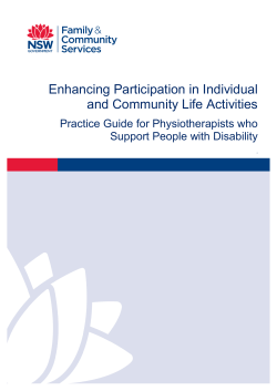 Enhancing Participation in Individual and Community Life