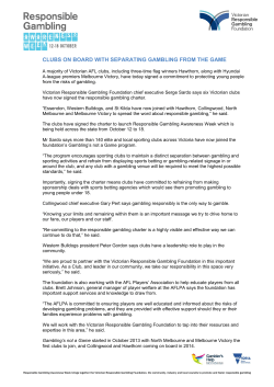 Clubs on board with separating gambling from the game
