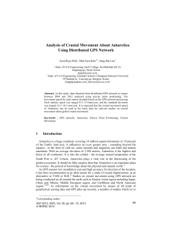 Analysis of Crustal Movement About Antarctica