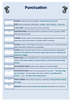 Punctuation - Durrington High School