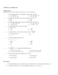 AFM Ch.12 - Practice Test