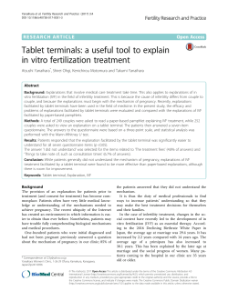 Tablet terminals: a useful tool to explain in vitro fertilization treatment