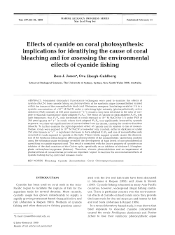 Effects of cyanide on coral photosynthesis