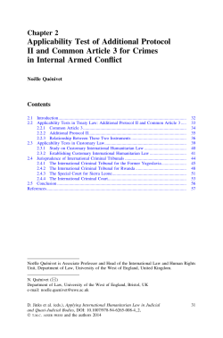 Applicability Test of Additional Protocol II and Common