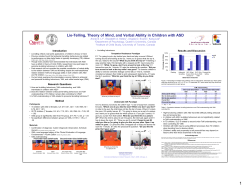 Lie-Telling, Theory of Mind, and Verbal Ability in Children with ASD