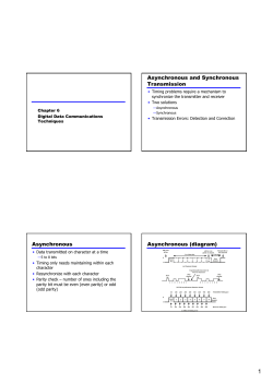 Asynchronous and Synchronous Transmission Asynchronous