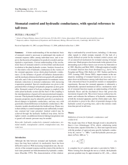 Stomatal control and hydraulic conductance, with special reference