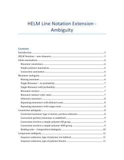 HELM Line Notation Extension - Ambiguity