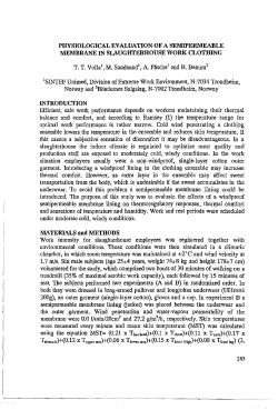 PlIYSIOLOGICAL EVALUATION OF A SEMIPERMEABLE