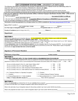 citizenship status form - UMD RecWell