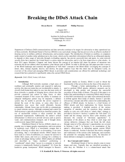 Breaking the DDoS Attack Chain