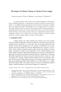The Impact of Climate Change on Nuclear Power Supply